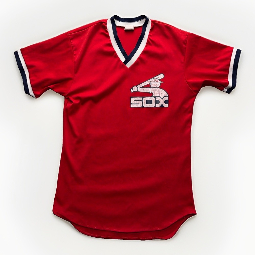 Vintage Chicago White Sox Jersey Roman Sport Mens L Red MLB Baseball 80s USA